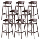 Nordic Stackable Bar-stool Plastic Counter Bar Stool with Plastic Legs for Home Coffee 8 Piece Set Clearhalo 'Bar Furniture' 'Bar Stools' 'bar_stools' 'furn' 'furn_bar_stools' 'Furniture' 'furniture_bar_stools' 'Kitchen & Dining Furniture' 5003021
