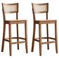 Contemporary Bar-stool Wooden Counter Bar Stool with Wood Legs for Kitchen Walnut 2 Piece Set Clearhalo 'Bar Furniture' 'Bar Stools' 'bar_stools' 'furn' 'furn_bar_stools' 'Furniture' 'furniture_bar_stools' 'Kitchen & Dining Furniture' 5003028