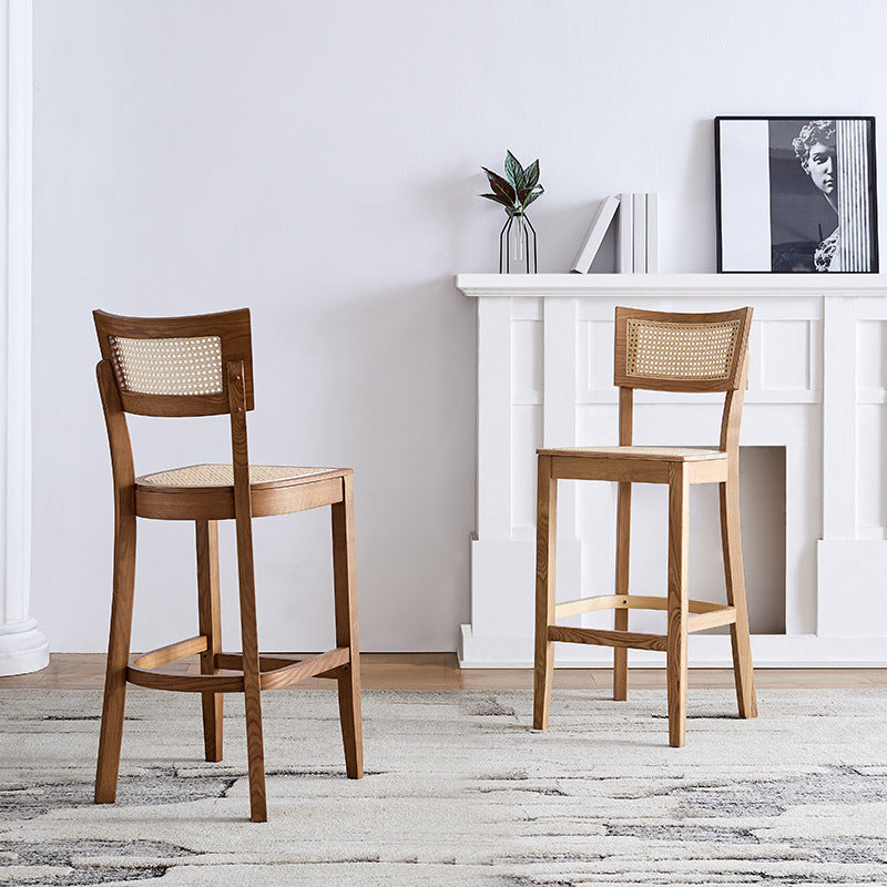 Contemporary Bar-stool Wooden Counter Bar Stool with Wood Legs for Kitchen Clearhalo 'Bar Furniture' 'Bar Stools' 'bar_stools' 'furn' 'furn_bar_stools' 'Furniture' 'furniture_bar_stools' 'Kitchen & Dining Furniture' 5003029