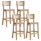 Contemporary Bar-stool Wooden Counter Bar Stool with Wood Legs for Kitchen Wood 4 Piece Set Clearhalo 'Bar Furniture' 'Bar Stools' 'bar_stools' 'furn' 'furn_bar_stools' 'Furniture' 'furniture_bar_stools' 'Kitchen & Dining Furniture' 5003050