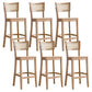 Contemporary Bar-stool Wooden Counter Bar Stool with Wood Legs for Kitchen Wood 6 Piece Set Clearhalo 'Bar Furniture' 'Bar Stools' 'bar_stools' 'furn' 'furn_bar_stools' 'Furniture' 'furniture_bar_stools' 'Kitchen & Dining Furniture' 5003051
