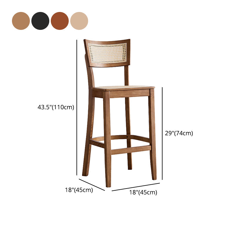 Contemporary Bar-stool Wooden Counter Bar Stool with Wood Legs for Kitchen Clearhalo 'Bar Furniture' 'Bar Stools' 'bar_stools' 'furn' 'furn_bar_stools' 'Furniture' 'furniture_bar_stools' 'Kitchen & Dining Furniture' 5003053