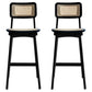 Contemporary Style Bar-stool Wooden Counter Bar Stool for Home Black 2 Piece Set Clearhalo 'Bar Furniture' 'Bar Stools' 'bar_stools' 'furn' 'furn_bar_stools' 'Furniture' 'furniture_bar_stools' 'Kitchen & Dining Furniture' 5003069