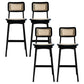 Contemporary Style Bar-stool Wooden Counter Bar Stool for Home Black 4 Piece Set Clearhalo 'Bar Furniture' 'Bar Stools' 'bar_stools' 'furn' 'furn_bar_stools' 'Furniture' 'furniture_bar_stools' 'Kitchen & Dining Furniture' 5003070
