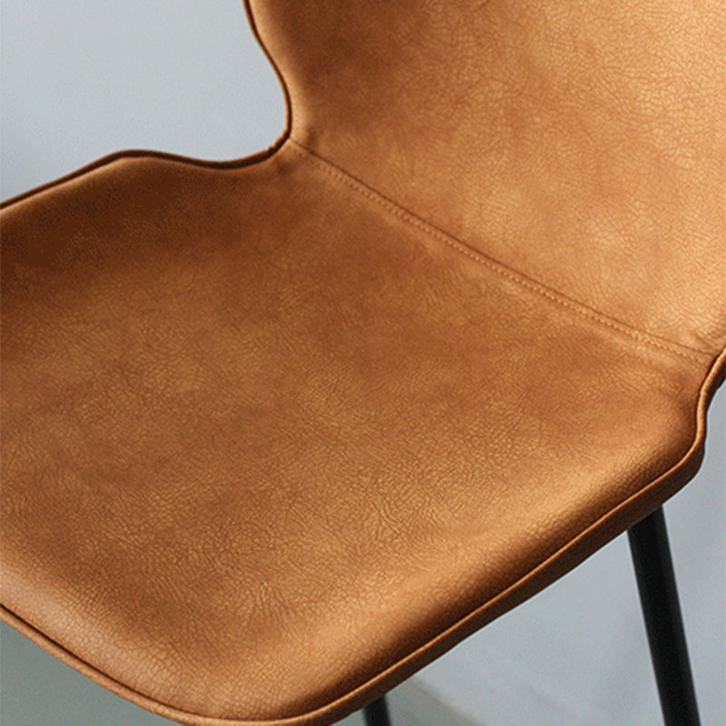 Industrial Style Bar-stool PU Leather Counter Bar Stool with Metal Legs for Kitchen Clearhalo 'Bar Furniture' 'Bar Stools' 'bar_stools' 'furn' 'furn_bar_stools' 'Furniture' 'furniture_bar_stools' 'Kitchen & Dining Furniture' 5003086