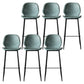 Industrial Style Bar-stool PU Leather Counter Bar Stool with Metal Legs for Kitchen Blue 6 Piece Set Clearhalo 'Bar Furniture' 'Bar Stools' 'bar_stools' 'furn' 'furn_bar_stools' 'Furniture' 'furniture_bar_stools' 'Kitchen & Dining Furniture' 5003095