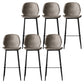 Industrial Style Bar-stool PU Leather Counter Bar Stool with Metal Legs for Kitchen Light Gray 6 Piece Set Clearhalo 'Bar Furniture' 'Bar Stools' 'bar_stools' 'furn' 'furn_bar_stools' 'Furniture' 'furniture_bar_stools' 'Kitchen & Dining Furniture' 5003099