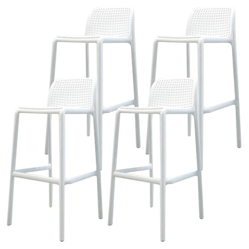 Contemporary Bar-stool Plastic Counter Bar Stool with Plastic Legs for Home 4 Piece Set Clearhalo 'Bar Furniture' 'Bar Stools' 'bar_stools' 'furn' 'furn_bar_stools' 'Furniture' 'furniture_bar_stools' 'Kitchen & Dining Furniture' 5003111