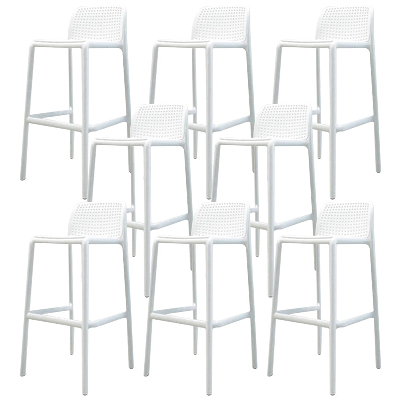 Contemporary Bar-stool Plastic Counter Bar Stool with Plastic Legs for Home 8 Piece Set Clearhalo 'Bar Furniture' 'Bar Stools' 'bar_stools' 'furn' 'furn_bar_stools' 'Furniture' 'furniture_bar_stools' 'Kitchen & Dining Furniture' 5003113