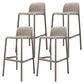 Contemporary Bar-stool Plastic Counter Bar Stool with Plastic Legs for Home 4 Piece Set Clearhalo 'Bar Furniture' 'Bar Stools' 'bar_stools' 'furn' 'furn_bar_stools' 'Furniture' 'furniture_bar_stools' 'Kitchen & Dining Furniture' 5003116