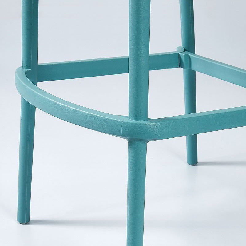 Contemporary Bar-stool Plastic Counter Bar Stool with Plastic Legs for Home Clearhalo 'Bar Furniture' 'Bar Stools' 'bar_stools' 'furn' 'furn_bar_stools' 'Furniture' 'furniture_bar_stools' 'Kitchen & Dining Furniture' 5003117