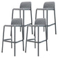 Contemporary Bar-stool Plastic Counter Bar Stool with Plastic Legs for Home 4 Piece Set Clearhalo 'Bar Furniture' 'Bar Stools' 'bar_stools' 'furn' 'furn_bar_stools' 'Furniture' 'furniture_bar_stools' 'Kitchen & Dining Furniture' 5003119