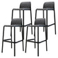 Contemporary Bar-stool Plastic Counter Bar Stool with Plastic Legs for Home 4 Piece Set Clearhalo 'Bar Furniture' 'Bar Stools' 'bar_stools' 'furn' 'furn_bar_stools' 'Furniture' 'furniture_bar_stools' 'Kitchen & Dining Furniture' 5003124