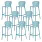 Contemporary Bar-stool Plastic Counter Bar Stool with Plastic Legs for Home Turquoise 8 Piece Set Clearhalo 'Bar Furniture' 'Bar Stools' 'bar_stools' 'furn' 'furn_bar_stools' 'Furniture' 'furniture_bar_stools' 'Kitchen & Dining Furniture' 5003136