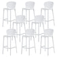 Contemporary Bar-stool Plastic Counter Bar Stool with Plastic Legs for Home Ivory 8 Piece Set Clearhalo 'Bar Furniture' 'Bar Stools' 'bar_stools' 'furn' 'furn_bar_stools' 'Furniture' 'furniture_bar_stools' 'Kitchen & Dining Furniture' 5003138