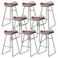 Industrial Style Bar-stool PU Leather Counter Bar Stool with Metal Legs for Home Coffee 8 Piece Set Clearhalo 'Bar Furniture' 'Bar Stools' 'bar_stools' 'furn' 'furn_bar_stools' 'Furniture' 'furniture_bar_stools' 'Kitchen & Dining Furniture' 5003148
