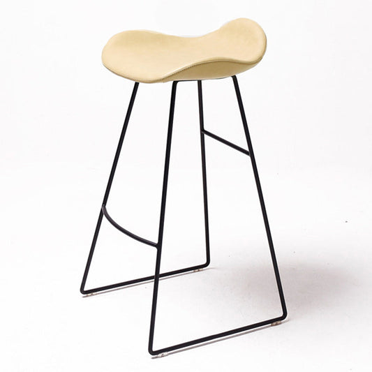 Industrial Style Bar-stool PU Leather Counter Bar Stool with Metal Legs for Home Clearhalo 'Bar Furniture' 'Bar Stools' 'bar_stools' 'furn' 'furn_bar_stools' 'Furniture' 'furniture_bar_stools' 'Kitchen & Dining Furniture' 5003151