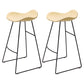 Industrial Style Bar-stool PU Leather Counter Bar Stool with Metal Legs for Home Beige 2 Piece Set Clearhalo 'Bar Furniture' 'Bar Stools' 'bar_stools' 'furn' 'furn_bar_stools' 'Furniture' 'furniture_bar_stools' 'Kitchen & Dining Furniture' 5003158