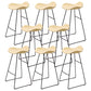 Industrial Style Bar-stool PU Leather Counter Bar Stool with Metal Legs for Home Beige 8 Piece Set Clearhalo 'Bar Furniture' 'Bar Stools' 'bar_stools' 'furn' 'furn_bar_stools' 'Furniture' 'furniture_bar_stools' 'Kitchen & Dining Furniture' 5003162