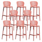 Contemporary Style Bar-stool Plastic Counter Bar Stool with Plastic Legs for Home Red 8 Piece Set Clearhalo 'Bar Furniture' 'Bar Stools' 'bar_stools' 'furn' 'furn_bar_stools' 'Furniture' 'furniture_bar_stools' 'Kitchen & Dining Furniture' 5003172