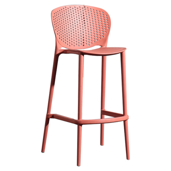 Contemporary Style Bar-stool Plastic Counter Bar Stool with Plastic Legs for Home Clearhalo 'Bar Furniture' 'Bar Stools' 'bar_stools' 'furn' 'furn_bar_stools' 'Furniture' 'furniture_bar_stools' 'Kitchen & Dining Furniture' 5003174