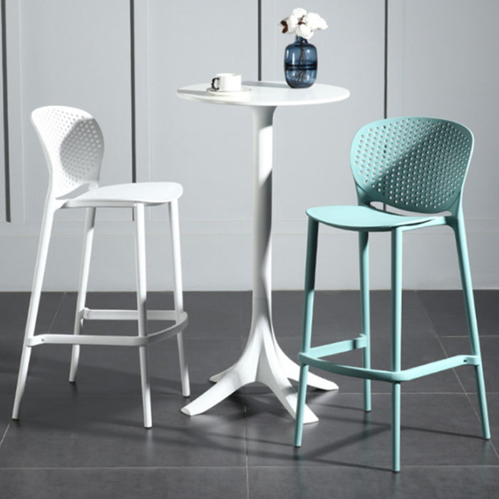 Contemporary Style Bar-stool Plastic Counter Bar Stool with Plastic Legs for Home Clearhalo 'Bar Furniture' 'Bar Stools' 'bar_stools' 'furn' 'furn_bar_stools' 'Furniture' 'furniture_bar_stools' 'Kitchen & Dining Furniture' 5003182