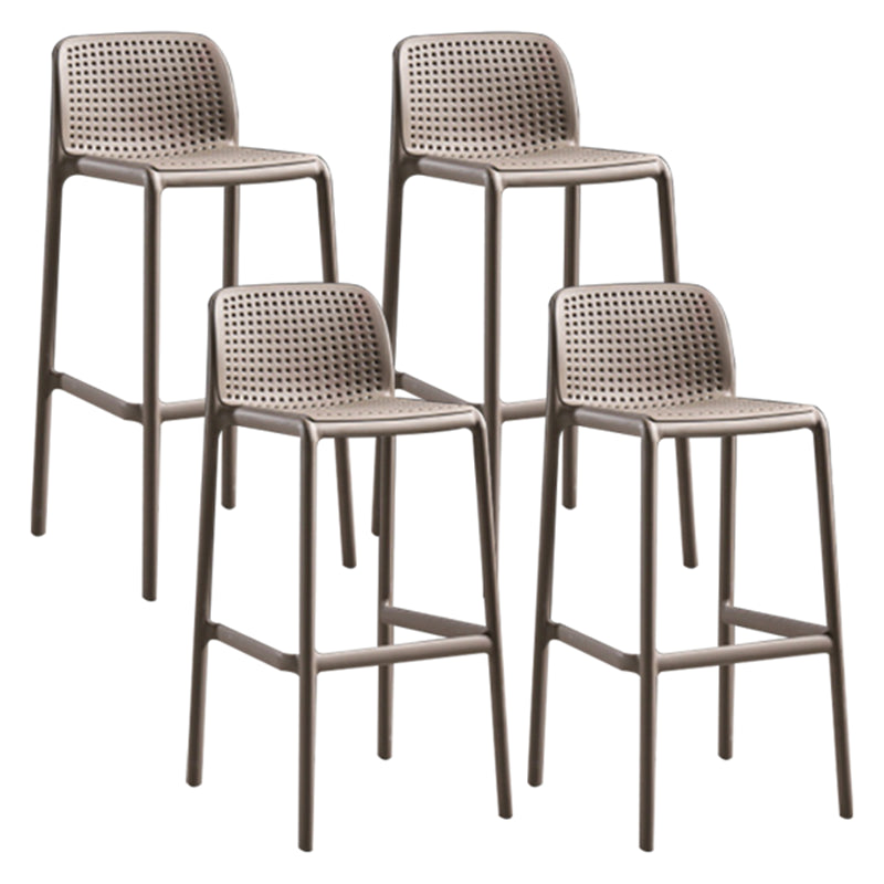 Contemporary Style Bar-stool Plastic Counter Bar Stool with Plastic Legs for Home Sand 4 Piece Set Clearhalo 'Bar Furniture' 'Bar Stools' 'bar_stools' 'furn' 'furn_bar_stools' 'Furniture' 'furniture_bar_stools' 'Kitchen & Dining Furniture' 5003190