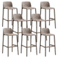 Contemporary Style Bar-stool Plastic Counter Bar Stool with Plastic Legs for Home Sand 8 Piece Set Clearhalo 'Bar Furniture' 'Bar Stools' 'bar_stools' 'furn' 'furn_bar_stools' 'Furniture' 'furniture_bar_stools' 'Kitchen & Dining Furniture' 5003192
