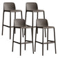 Contemporary Style Bar-stool Plastic Counter Bar Stool with Plastic Legs for Home Brown 4 Piece Set Clearhalo 'Bar Furniture' 'Bar Stools' 'bar_stools' 'furn' 'furn_bar_stools' 'Furniture' 'furniture_bar_stools' 'Kitchen & Dining Furniture' 5003198