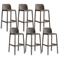 Contemporary Style Bar-stool Plastic Counter Bar Stool with Plastic Legs for Home Brown 6 Piece Set Clearhalo 'Bar Furniture' 'Bar Stools' 'bar_stools' 'furn' 'furn_bar_stools' 'Furniture' 'furniture_bar_stools' 'Kitchen & Dining Furniture' 5003199