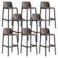 Contemporary Style Bar-stool Plastic Counter Bar Stool with Plastic Legs for Home Brown 8 Piece Set Clearhalo 'Bar Furniture' 'Bar Stools' 'bar_stools' 'furn' 'furn_bar_stools' 'Furniture' 'furniture_bar_stools' 'Kitchen & Dining Furniture' 5003200