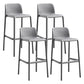 Contemporary Style Bar-stool Plastic Counter Bar Stool with Plastic Legs for Home Grey 4 Piece Set Clearhalo 'Bar Furniture' 'Bar Stools' 'bar_stools' 'furn' 'furn_bar_stools' 'Furniture' 'furniture_bar_stools' 'Kitchen & Dining Furniture' 5003202