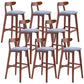 Scandinavian Restaurant Rubberwood Stool Matte Finish Upholstered Bar Stools Blue 8 Piece Set Clearhalo 'Bar Furniture' 'Bar Stools' 'bar_stools' 'furn' 'furn_bar_stools' 'Furniture' 'furniture_bar_stools' 'Kitchen & Dining Furniture' 5003357