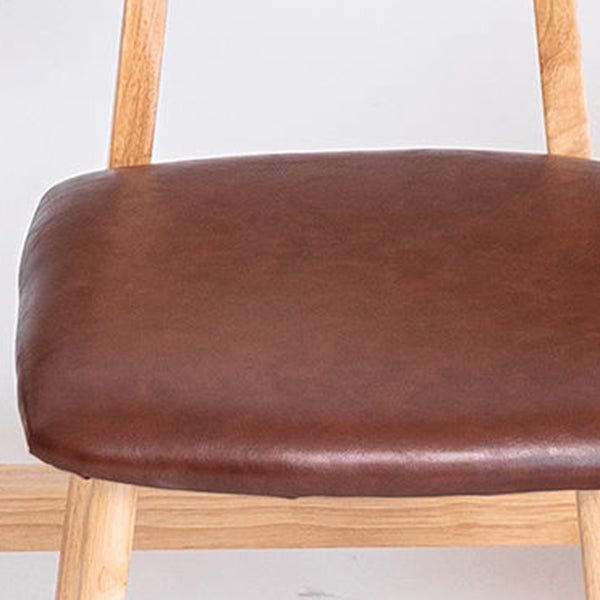 Scandinavian Restaurant Rubberwood Stool Matte Finish Upholstered Bar Stools Clearhalo 'Bar Furniture' 'Bar Stools' 'bar_stools' 'furn' 'furn_bar_stools' 'Furniture' 'furniture_bar_stools' 'Kitchen & Dining Furniture' 5003363