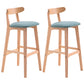 Scandinavian Restaurant Rubberwood Stool Matte Finish Upholstered Bar Stools Mint Green 2 Piece Set Clearhalo 'Bar Furniture' 'Bar Stools' 'bar_stools' 'furn' 'furn_bar_stools' 'Furniture' 'furniture_bar_stools' 'Kitchen & Dining Furniture' 5003376