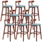 Scandinavian Restaurant Rubberwood Stool Matte Finish Upholstered Bar Stools Aqua 8 Piece Set Clearhalo 'Bar Furniture' 'Bar Stools' 'bar_stools' 'furn' 'furn_bar_stools' 'Furniture' 'furniture_bar_stools' 'Kitchen & Dining Furniture' 5003387