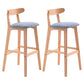 Scandinavian Restaurant Rubberwood Stool Matte Finish Upholstered Bar Stools Light Blue 2 Piece Set Clearhalo 'Bar Furniture' 'Bar Stools' 'bar_stools' 'furn' 'furn_bar_stools' 'Furniture' 'furniture_bar_stools' 'Kitchen & Dining Furniture' 5003396