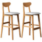 Scandinavian Home Rubberwood Stool Matte Finish Upholstered Bar Stools White 2 Piece Set Clearhalo 'Bar Furniture' 'Bar Stools' 'bar_stools' 'furn' 'furn_bar_stools' 'Furniture' 'furniture_bar_stools' 'Kitchen & Dining Furniture' 5003438
