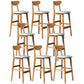 Scandinavian Home Rubberwood Stool Matte Finish Upholstered Bar Stools White 8 Piece Set Clearhalo 'Bar Furniture' 'Bar Stools' 'bar_stools' 'furn' 'furn_bar_stools' 'Furniture' 'furniture_bar_stools' 'Kitchen & Dining Furniture' 5003444