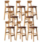Scandinavian Home Rubberwood Stool Matte Finish Upholstered Bar Stools Coffee 8 Piece Set Clearhalo 'Bar Furniture' 'Bar Stools' 'bar_stools' 'furn' 'furn_bar_stools' 'Furniture' 'furniture_bar_stools' 'Kitchen & Dining Furniture' 5003479