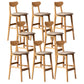 Scandinavian Home Rubberwood Stool Matte Finish Upholstered Bar Stools Beige 8 Piece Set Clearhalo 'Bar Furniture' 'Bar Stools' 'bar_stools' 'furn' 'furn_bar_stools' 'Furniture' 'furniture_bar_stools' 'Kitchen & Dining Furniture' 5003495