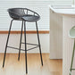 Contemporary Matte Finish Iron Bar Stool Footrest Restaurant Stool Clearhalo 'Bar Furniture' 'Bar Stools' 'bar_stools' 'furn' 'furn_bar_stools' 'Furniture' 'furniture_bar_stools' 'Kitchen & Dining Furniture' 5003668