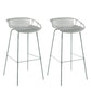 Contemporary Matte Finish Iron Bar Stool Footrest Restaurant Stool Green 2 Piece Set Clearhalo 'Bar Furniture' 'Bar Stools' 'bar_stools' 'furn' 'furn_bar_stools' 'Furniture' 'furniture_bar_stools' 'Kitchen & Dining Furniture' 5003675