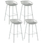 Contemporary Matte Finish Iron Bar Stool Footrest Restaurant Stool Green 4 Piece Set Clearhalo 'Bar Furniture' 'Bar Stools' 'bar_stools' 'furn' 'furn_bar_stools' 'Furniture' 'furniture_bar_stools' 'Kitchen & Dining Furniture' 5003677