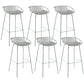 Contemporary Matte Finish Iron Bar Stool Footrest Restaurant Stool Green 6 Piece Set Clearhalo 'Bar Furniture' 'Bar Stools' 'bar_stools' 'furn' 'furn_bar_stools' 'Furniture' 'furniture_bar_stools' 'Kitchen & Dining Furniture' 5003679