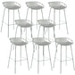 Contemporary Matte Finish Iron Bar Stool Footrest Restaurant Stool Green 8 Piece Set Clearhalo 'Bar Furniture' 'Bar Stools' 'bar_stools' 'furn' 'furn_bar_stools' 'Furniture' 'furniture_bar_stools' 'Kitchen & Dining Furniture' 5003680