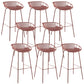 Contemporary Matte Finish Iron Bar Stool Footrest Restaurant Stool Red 8 Piece Set Clearhalo 'Bar Furniture' 'Bar Stools' 'bar_stools' 'furn' 'furn_bar_stools' 'Furniture' 'furniture_bar_stools' 'Kitchen & Dining Furniture' 5003685