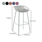 Contemporary Matte Finish Iron Bar Stool Footrest Restaurant Stool Clearhalo 'Bar Furniture' 'Bar Stools' 'bar_stools' 'furn' 'furn_bar_stools' 'Furniture' 'furniture_bar_stools' 'Kitchen & Dining Furniture' 5003694