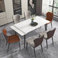 Modern Stone Dining Table Set 1/4/5/7 Pieces Dining Set for Home Use 7 Pieces: Table, 6 Chairs Clearhalo 'Dining Room Sets' 'Dining Tables & Seating' 'dining_room_set' 'furn' 'furn_dining_room_set' 'Furniture' 'furniture_dining_room_set' 'Kitchen & Dining Furniture' 5003695