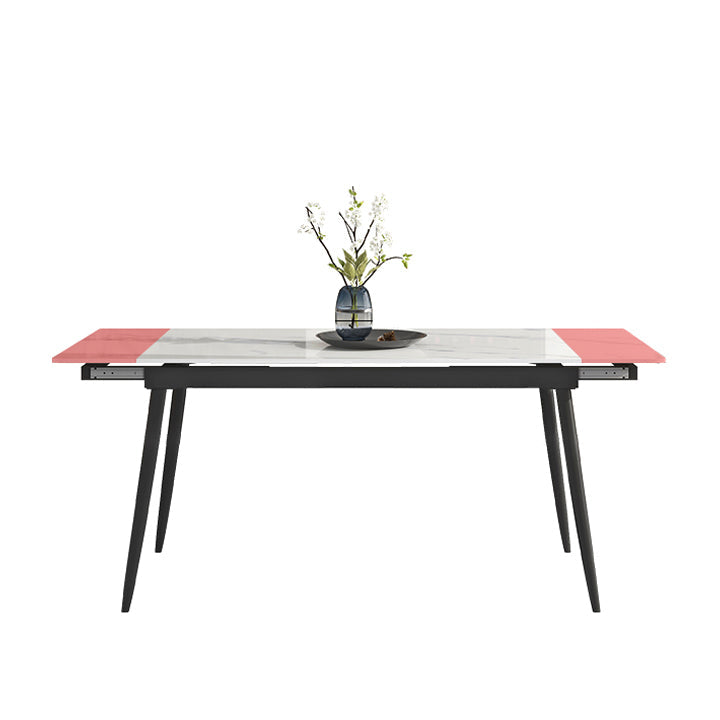 Modern Stone Dining Table Set 1/4/5/7 Pieces Dining Set for Home Use White 55"L x 35"W Clearhalo 'Dining Room Sets' 'Dining Tables & Seating' 'dining_room_set' 'furn' 'furn_dining_room_set' 'Furniture' 'furniture_dining_room_set' 'Kitchen & Dining Furniture' 5003702